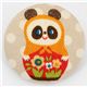 big panda matryoshka button brown Kokka fabric button 1