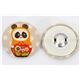 big panda matryoshka button brown Kokka fabric button 2