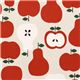 big red apples pears fabric by Kokka 1