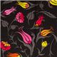 black Michael Miller fabric Turkish Garden flowers 1