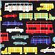 black Michael Miller fabric car bus checkered plaid 1