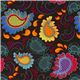 black Michael Miller fabric with ornaments Paisley 1