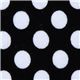 black Michael Miller knit fabric Ta Dot white polka dot 1