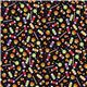 black Riley Blake Halloween fabric colourful candy 2