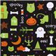 schwarzer Riley Blake Halloween Stoff Eule Geist Kürbis 1
