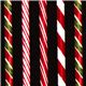 schwarzer Robert Kaufman Weihnachtsstoff Zuckerstangen 1