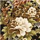 schwarzer Robert Kaufman Stoff mit Asia Blumen & Bord�re 1