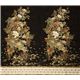 schwarzer Robert Kaufman Stoff mit Asia Blumen & Bord�re 5