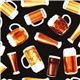 black beer glas fabric by Timeless Treasures from the USA 1