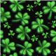 black designer fabric with cloverleaf from the USA 1