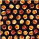 black designer fabric with tossed muffins pastry 2