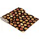 black designer fabric with tossed muffins pastry 3