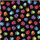 black designer fabric with watercolour paw prints cat 2