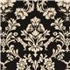 schwarzer echino Canvas Stoff Gothic Leopard & Ornament 1