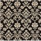 schwarzer echino Canvas Stoff Gothic Leopard & Ornament 2