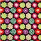 black echino canvas fabric colourful flowers du Japon2