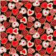 black fabric heart cookies pastry Realizzato da Robert Kaufman 2