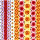 schwarzer Stoff mitBlumenreihen Robert Kaufman 1