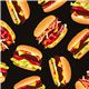 schwarzer Hamburger Stoff von Timeless Treasures aus den USA 1