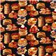 black pancakes fabric by Timeless Treasures from the USA 2