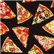 black pizza slices fabric by Timeless Treasures from the USA 1