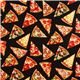 black pizza slices fabric by Timeless Treasures from the USA 2