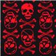 black skull fabric with red skulls from Japan 1