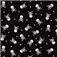 black skull fabric with white glitter skulls Japan 2