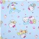 blue Hello Kitty fabric with dolphin, babys & plane 1
