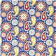 blue Michael Miller fabric Gypsy Paisley big flowers 2