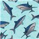 blue Michael Miller fabric Sharks 1