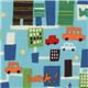 blue Michael Miller fabric city cars for boys 1