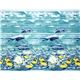 blauer Michael Miller Stoff mit Wal Delfin Fisch Ozean 3