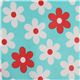 blue Michael Miller premium laminate fabric flowers 1