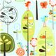 blue Riley Blake fabric forest with birds mushrooms 2