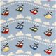 blauer Riley Blake Hubschrauber & Wolken Stoff USA 1