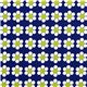 blue Robert Kaufman fabric with white flowers 2