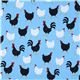 blue chicken fabric Robert Kaufman USA designer 2