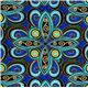 blue designer fabric with ornament & gold embellishments 1