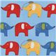 blue elephants fabric Robert Kaufman USA designer 1