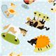 blue farm animal fabric with dots by Robert Kaufman 1