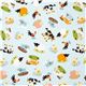 blue farm animal fabric with dots by Robert Kaufman 2