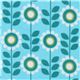 blauer Blumen Flanellstoff von Robert Kaufman 1
