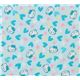 blue kawaii fabric with Hello Kitty heads 0.5m 2