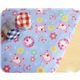 blue kawaii fabric with bunnies flowers 0.5m 1