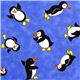 blue penguin flannel fabric by Timeless Treasures USA 1