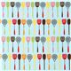blue retro fabric kitchen utensils par Robert Kaufman 2
