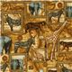 brown Africa fabric giraffe zebra tiger Robert Kaufman 1