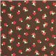 brown Kokka oxford fabric with toadstools from Japan 2