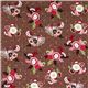brown Michael Miller fabric flowers bouquet peacock 2